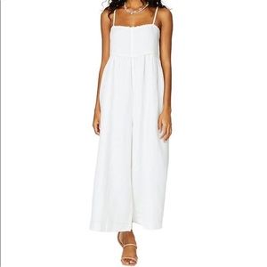 Roller Rabbit Deven Linen Square Neck Sleeveless Wide leg Jumpsuit